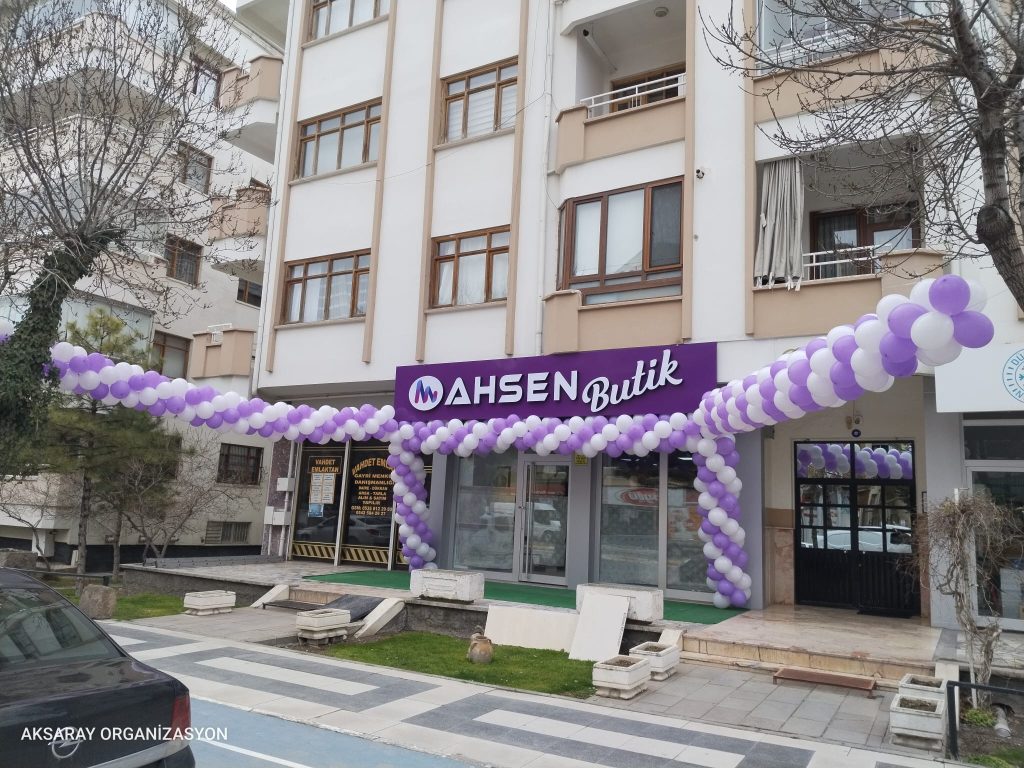 ahsen butik acilis balon susleme