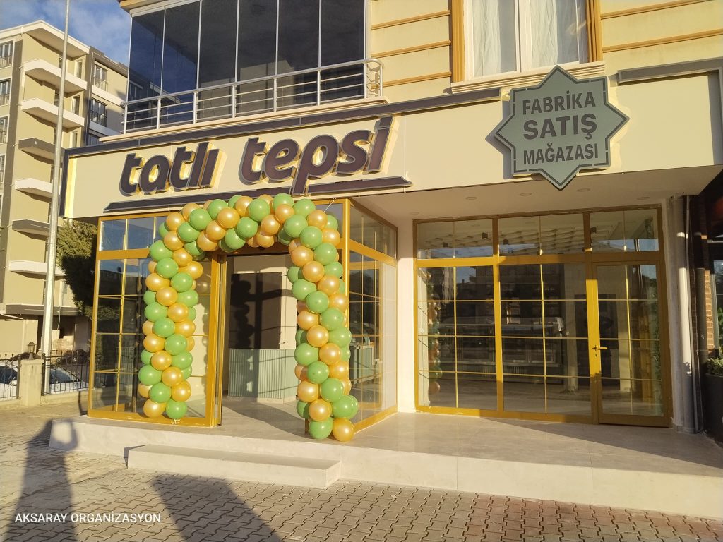 tatli tepsi tacin sube acilis balonu